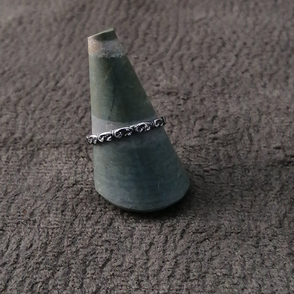 Anillo de plata Stamp