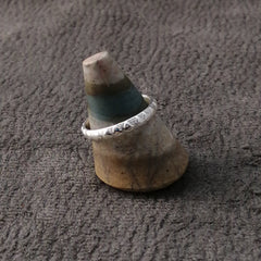 Anillo de plata Stamp rombos