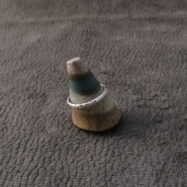 Anillo de plata Stamp