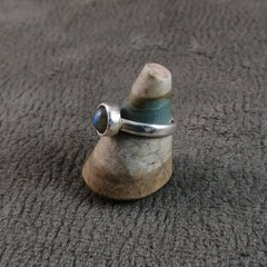 Anillo Labradorita redonda