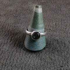 Anillo Labradorita redonda