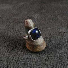 Anillo Labradorita cuadrada