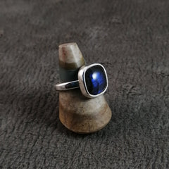 Anillo Labradorita cuadrada